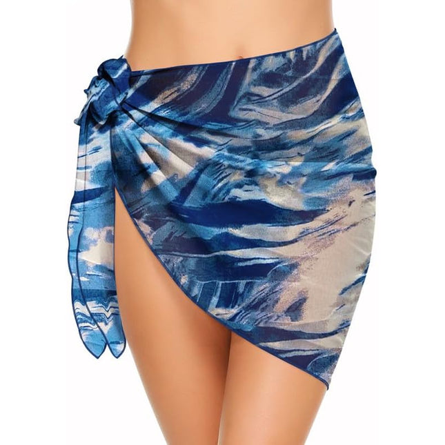 Women'S Short Sarongs Chiffon Cover Ups Sheer Bikini Wraps for Swimwear S-3XL
