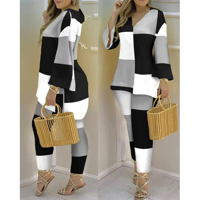 Pants Set New 2023 Spring & Summer Printed Fashion 2-Piece Suit