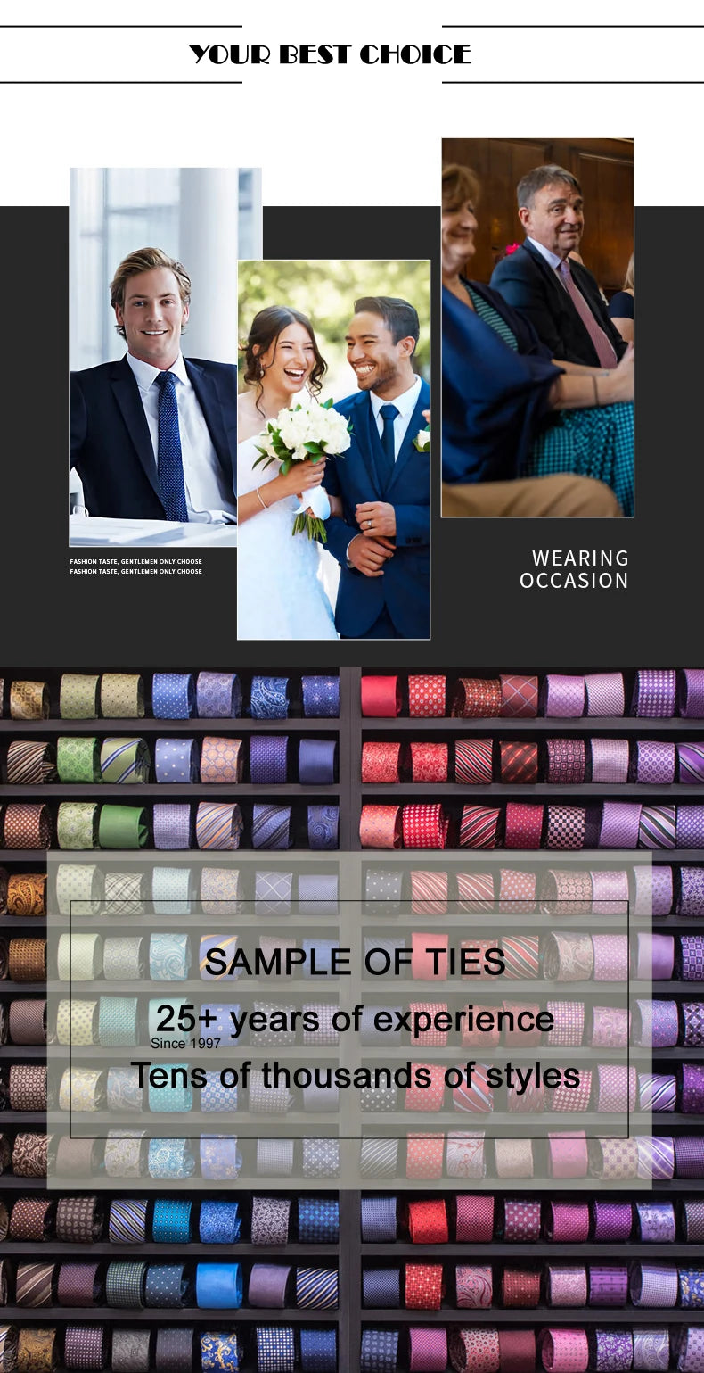 Luxury 8CM Mens Necktie Pink Color Solid Stripes Paisley Ties For Man Groom Jacquard Woven Neck Tie For Business Wedding Party