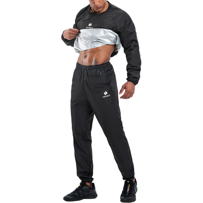 Sauna Suit Men anti Rip Sweat Suits Gym Boxing Workout Jackets