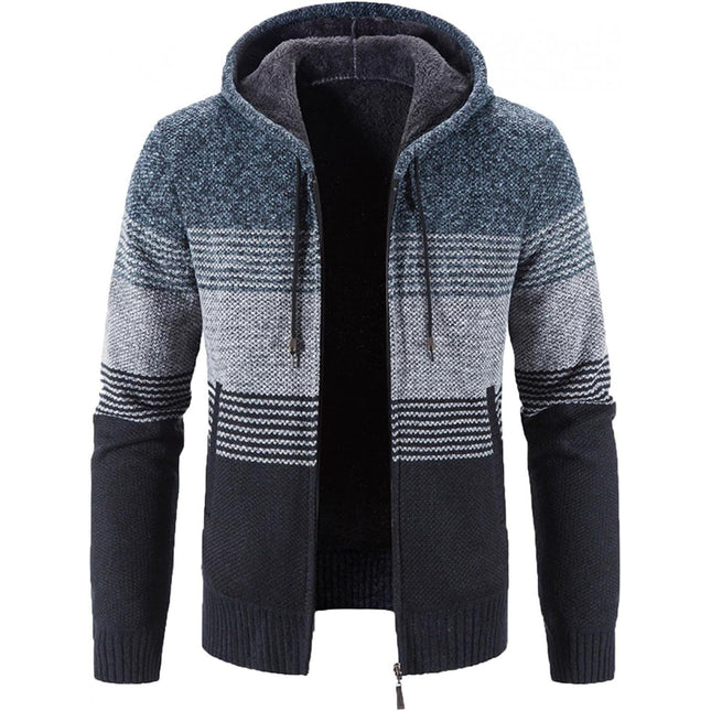 Hoodies for Men Zip up Hooded Fleece Sweatshirts Fashion Warm Winter Tops Fuzzy Sherpa Lined Jackets Coats for Men Trendy