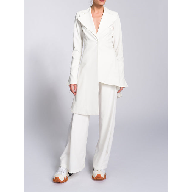 Irregular Hem Jacket & Pants Suit