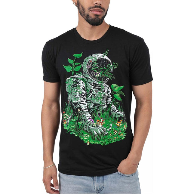 Natural Order T-Shirt - Cool Astronaut Design Tees for Men (Black, X-Large)