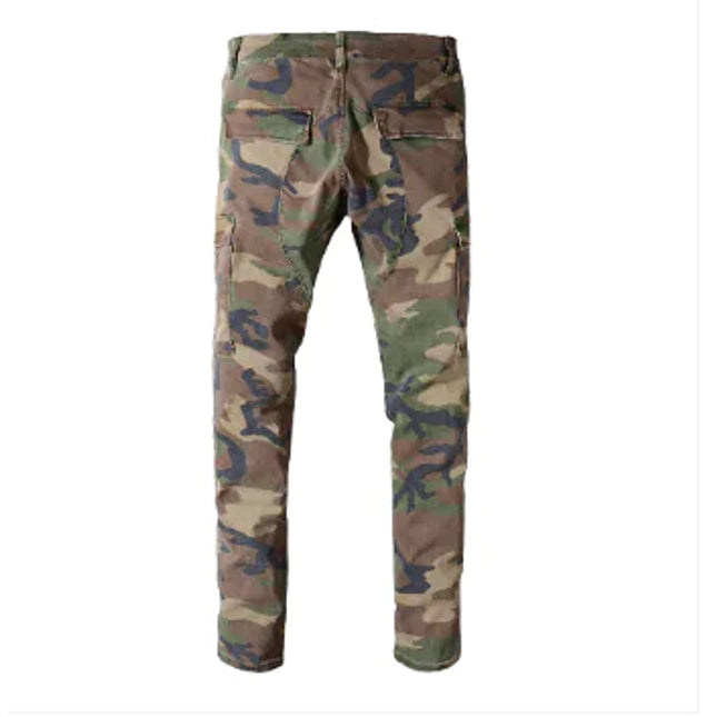 Camouflage Ripped Jeans