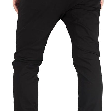 Khaki Chino Joggers for Men Twill Stretch Casual Pants with Pockets