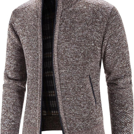 Cardigan for Mens,Full Zip up Solid Color Hoodies Open Front Sweater Athletic Sweatshirt Knitted Jacket Fashion Winter Tops