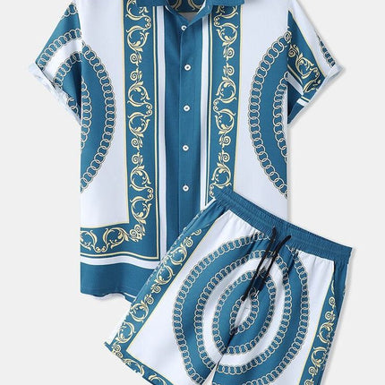 Beach Men And Women Short Sleeve Shirt Outfit
