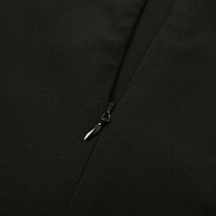 Deep V-shoulder irregular blazer