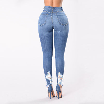 Stretch ripped jeans