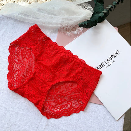 Solid Color Breathable Cotton Women's Hollow Out Panties