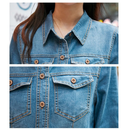All-Match Casual Slim-Fit Solid Denim Shirt