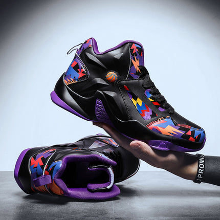 High-top men's shoes versatile sports lightweight soft-soled student basketball boots