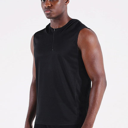 Men'S Running Tank Tops 3 Pack Sleeveless Workout Athletic Shirts with Hoods