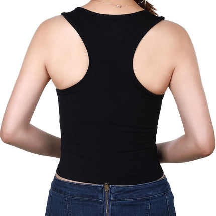 3 Pieces Crop Tops for Women, Workout Tops Basic Cropped Tank Tops Sleeveless Racerback Sports Gym Crop Tank for Teen Girls
