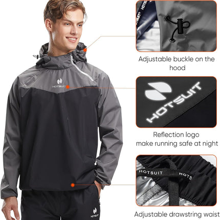 Sauna Suit for Men Sweat Sauna Jacket Pant Gym Workout Sweat Suits