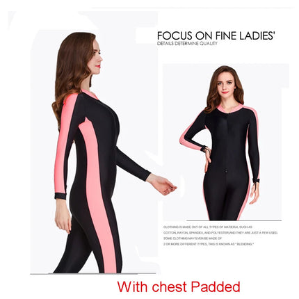 UPF 50+ Lycra Diving Wetsuit anti UV One Piece Swimsuit Rash Guard Long Sleeve Swimwear Surf Suit Men Women Sun Protect