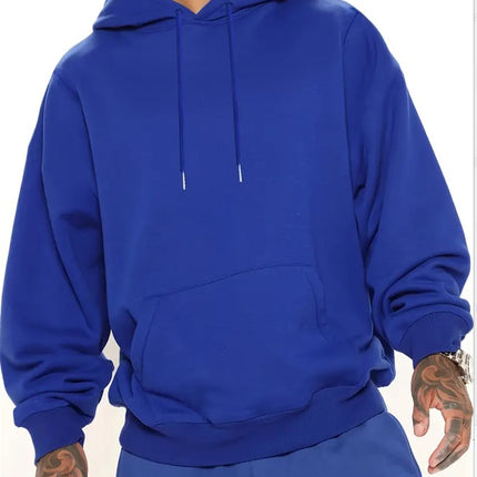 Men's Solid Color Hooded Jumper