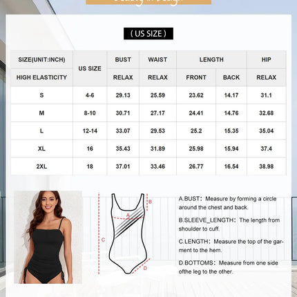 Womens Swimsuits One Piece Tummy Control Swim Suit Drawstring Bathing Suit Ribbed Tie Side Swimming Suits Ruched Square Neck Womens Swimwear Brown 2XL