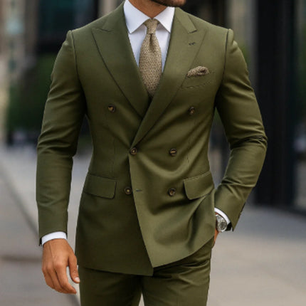 Men's Two-piece Suit Korean Style Slim Fit Business Best Man Casual Suit