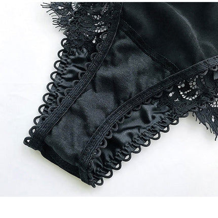 Women's Milk Silk Sexy Lace Thong Panties