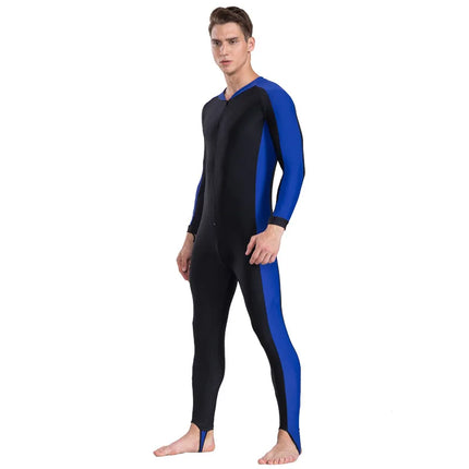 UPF 50+ Lycra Diving Wetsuit anti UV One Piece Swimsuit Rash Guard Long Sleeve Swimwear Surf Suit Men Women Sun Protect