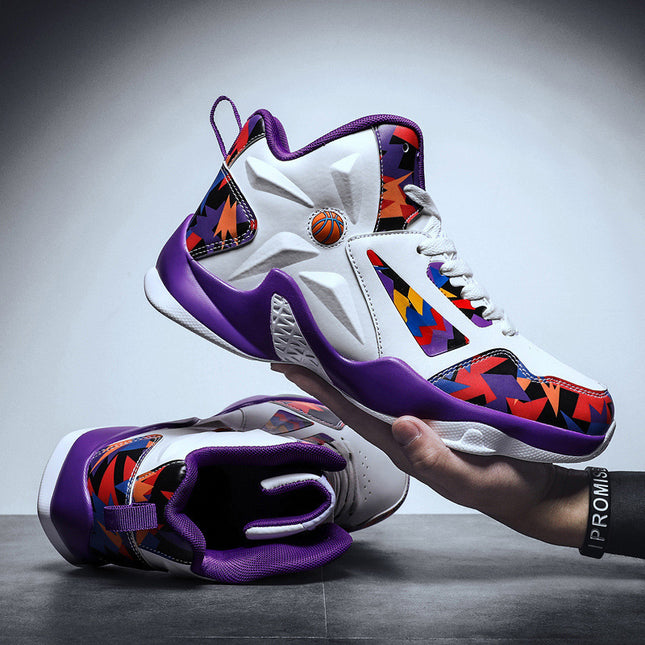 High-top men's shoes versatile sports lightweight soft-soled student basketball boots