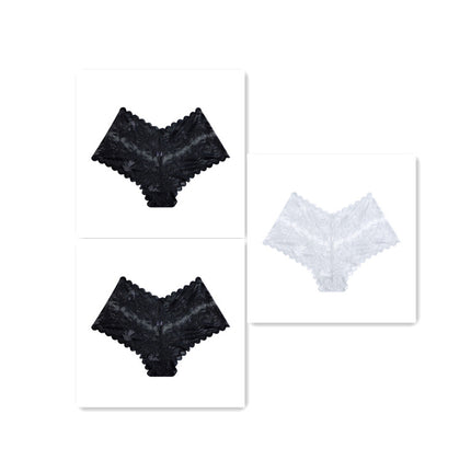 New Lace Low Waist Boxer Hollow Out Boxer Panties