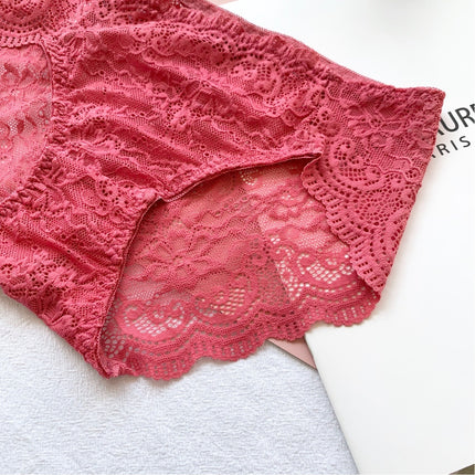 Solid Color Breathable Cotton Women's Hollow Out Panties