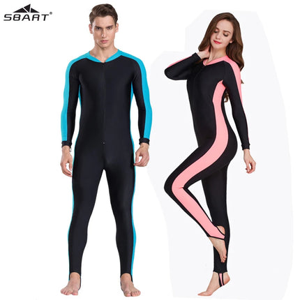 UPF 50+ Lycra Diving Wetsuit anti UV One Piece Swimsuit Rash Guard Long Sleeve Swimwear Surf Suit Men Women Sun Protect