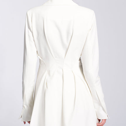 Irregular Hem Jacket & Pants Suit