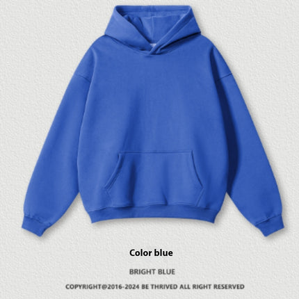 Solid Color Casual Loose Plus Size Thick Hoodie