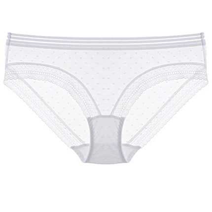 Low-waist mesh lace-wrapped women's panties