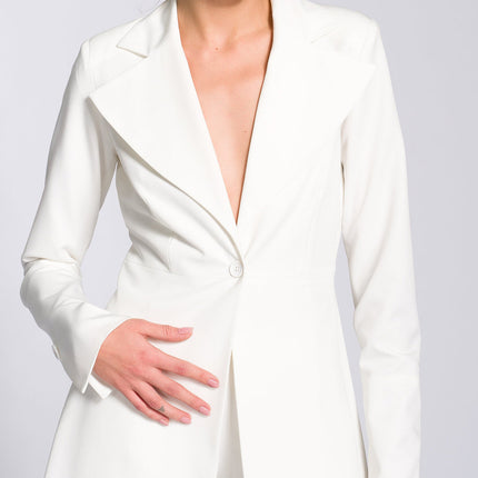 Irregular Hem Jacket & Pants Suit