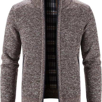 Cardigan for Mens,Full Zip up Solid Color Hoodies Open Front Sweater Athletic Sweatshirt Knitted Jacket Fashion Winter Tops