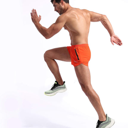 Men’S Running Shorts 3 Inch Quick Dry Gym Athletic Workout Shorts for Men with Zipper Pockets
