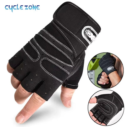 Fitness Half Finger Gloves Men Women Weight Lifting Gloves with Wrist Support Riding Non Slip Horizontal Bar Exercise Training
