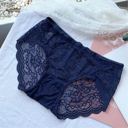 Solid Color Breathable Cotton Women's Hollow Out Panties