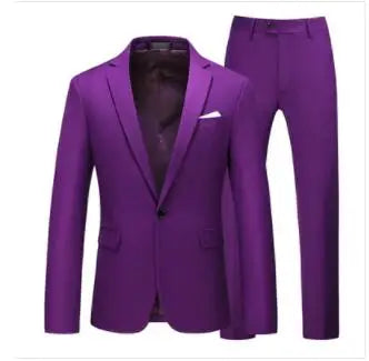 2026 Men's Red Suit 2-Piece Sets, Wedding Party Dress Coat and Pants Asian Size Terno Masculino Black White Blue Costume Homme