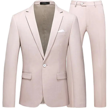 2026 Men's Red Suit 2-Piece Sets, Wedding Party Dress Coat and Pants Asian Size Terno Masculino Black White Blue Costume Homme