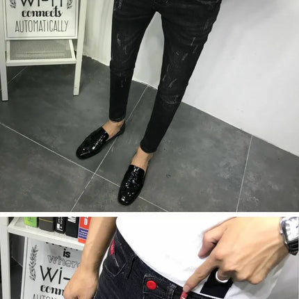Men's Fashion Jeans 2020 Mens Jeans Slim Fit Skinny Jeans Korean Strentch Black Old Social Clothes For Teenagers Pencil Pants