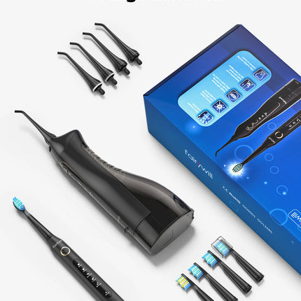 Fairywill Water Flossers for Teeth 300ML Oral Irrigator Rechargeable Portable Dental 3 Modes Water Tank Waterproof Teeth Cleaner