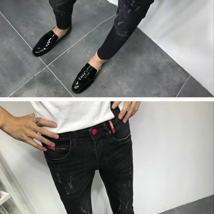 Men's Fashion Jeans 2020 Mens Jeans Slim Fit Skinny Jeans Korean Strentch Black Old Social Clothes For Teenagers Pencil Pants
