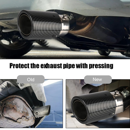 With LED Flashing Decorative Light Racing Car Muffler Exhaust Pipe 63-65mm Tail Vent Flaming Luminous Motorcycle Universal DIY
