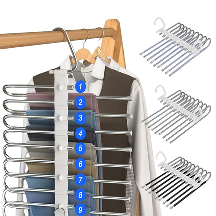 Folding Clothes Hanger Closet Organizer Space Saving Hanger Multi-port Clothing Rack Plastic Scarf Storage hangers for clothes