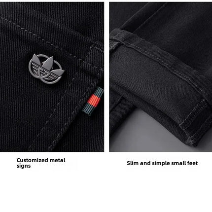 High-End Black Jeans For Men Straight-Leg Trendy Versatile Elastic Lightweight Luxury Trousers New Arrival Autumn/Winter