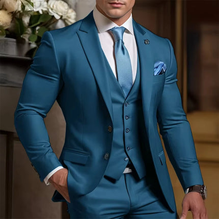Elegant Formal Men's Suit 3 Piece Suit Wedding Tuxedo Groom Custom Outfit Party Elegant Suit for Best Man Tailor Made