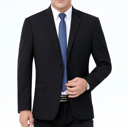 Solid Color Suit Men's Formal Wedding Best Man Sales Work Clothes Gentleman's Professional Show Business Office (Blazer+ Pants)
