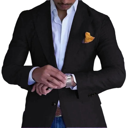 Men's Custom Green Linen Suit Jacket Summer Beach Wedding Groomsmen Only Jacket for Men