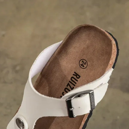 Children Summer Beach Slippers Boys Girls Fashion Cork Sole Flip-flops Outdoor Sandals Soft Sole Anti-Slip Kids Casual Slippers