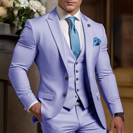 Elegant Formal Men's Suit 3 Piece Suit Wedding Tuxedo Groom Custom Outfit Party Elegant Suit for Best Man Tailor Made